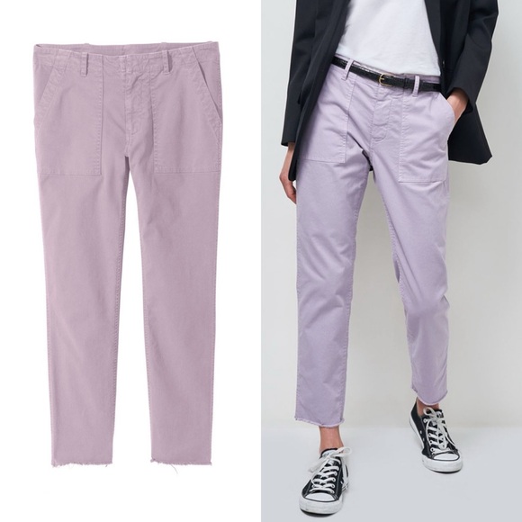 Nili Lotan Pants - NILI LOTAN Jenna Pants Cropped Lavender Lilac Purple Size 6